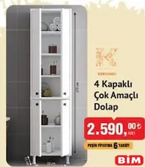 KERVANCI 4 KAPAKLI ÇOK AMAÇLI DOLAP